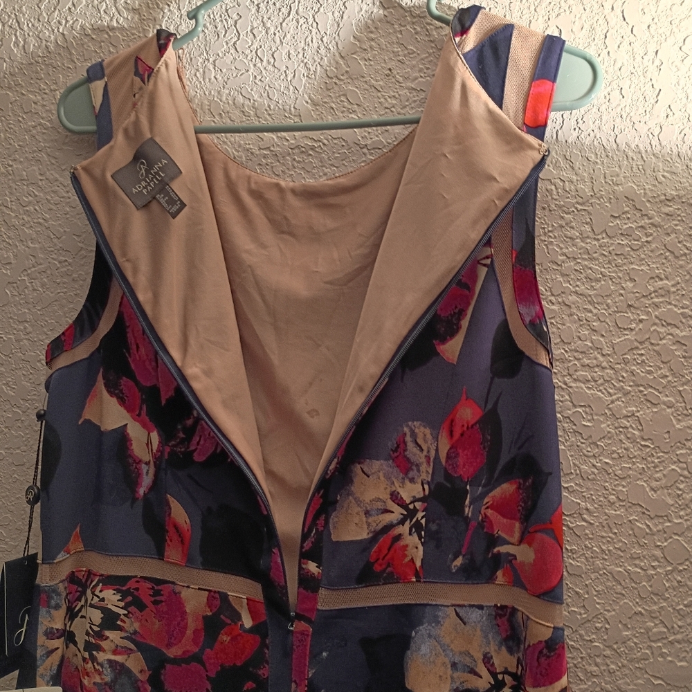 Adrianna Papell Floral Sleeveless Lined Dress 14 NWT - Picture 9 of 9